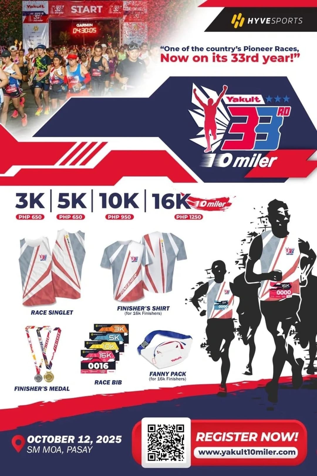 33rd Yakult 10-Miler 2025 poster