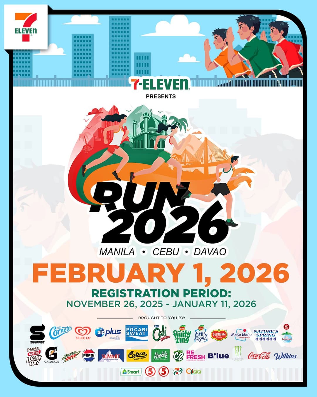 7-Eleven Run 2026 - Cebu race event poster image
