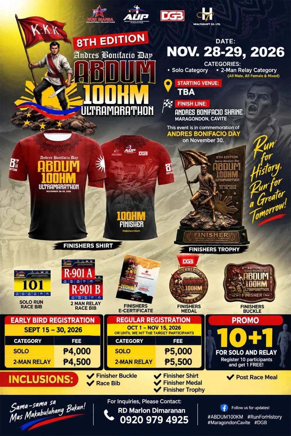 ABDM 100KM Ultramarathon race event poster image