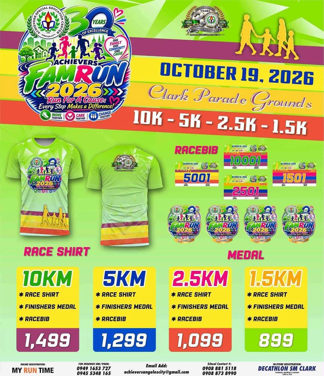 Achievers Fam Run 2026 race event poster image