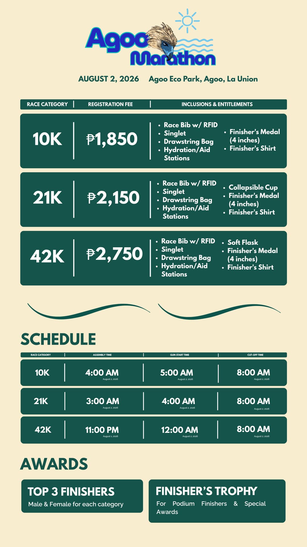 Agoo Marathon race event poster image