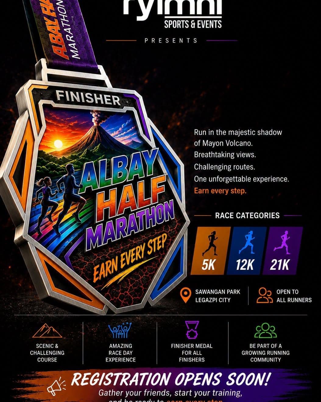 Albay Half Marathon 2026 race event poster image