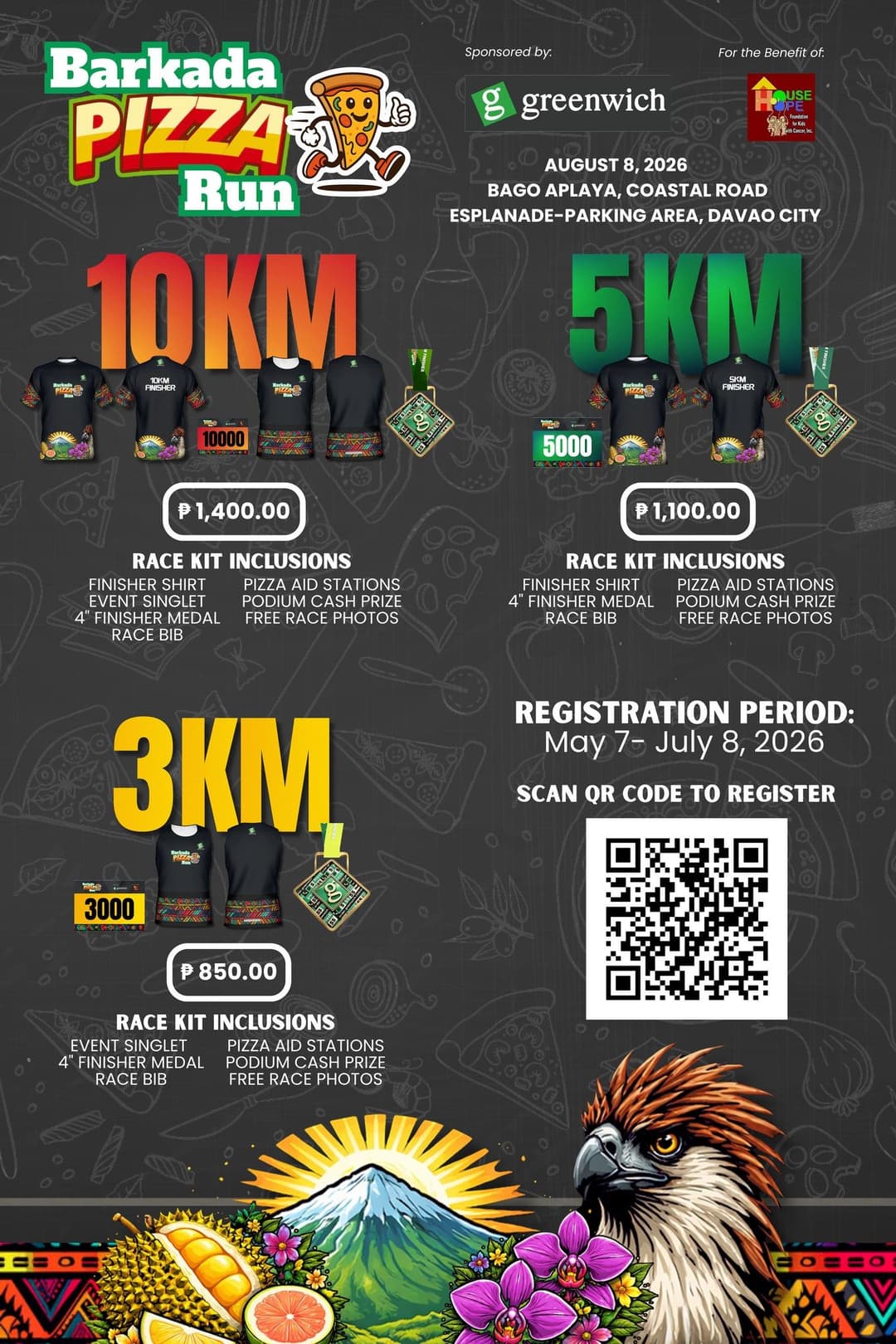 Barkada PIZZA Run 2026 - Davao race event poster image