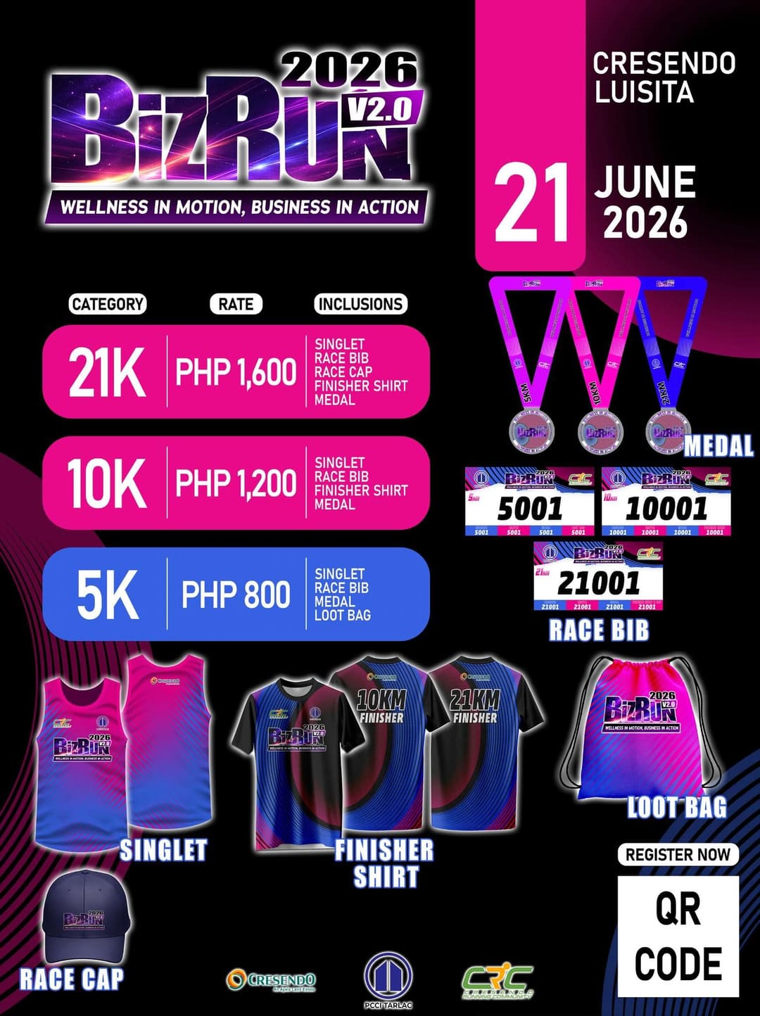 BizRun V2.0 2026 race event poster image