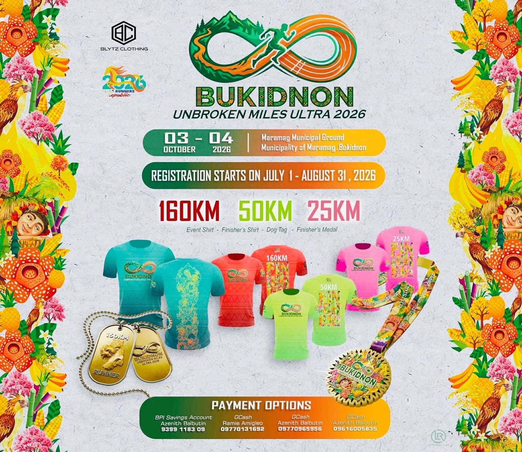 Bukidnon Unbroken Miles Ultra 2026 race event logo image