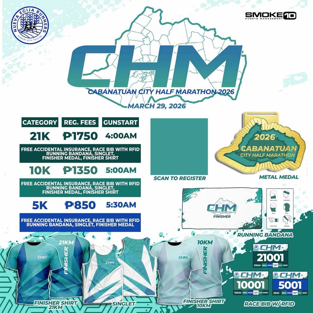 Cabanatuan Half Marathon race event poster image