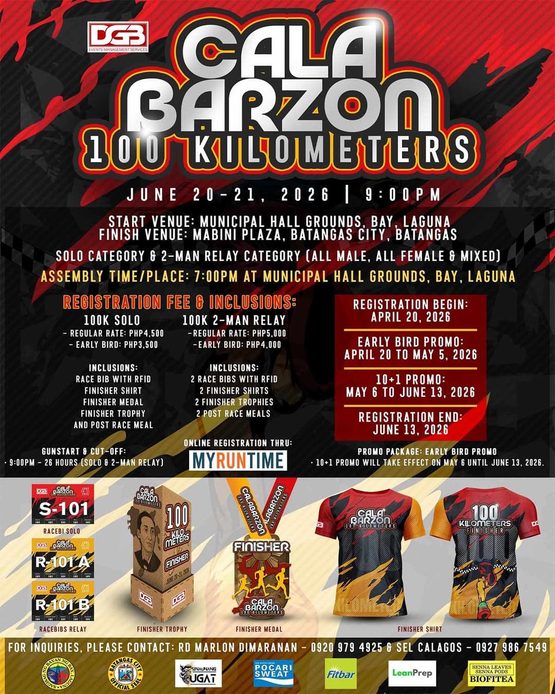 Calabarzon 100 Kilometers race event poster image