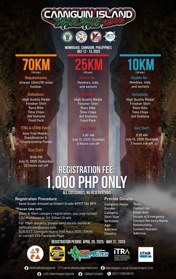  Camiguin Island Trail Race 2025 poster