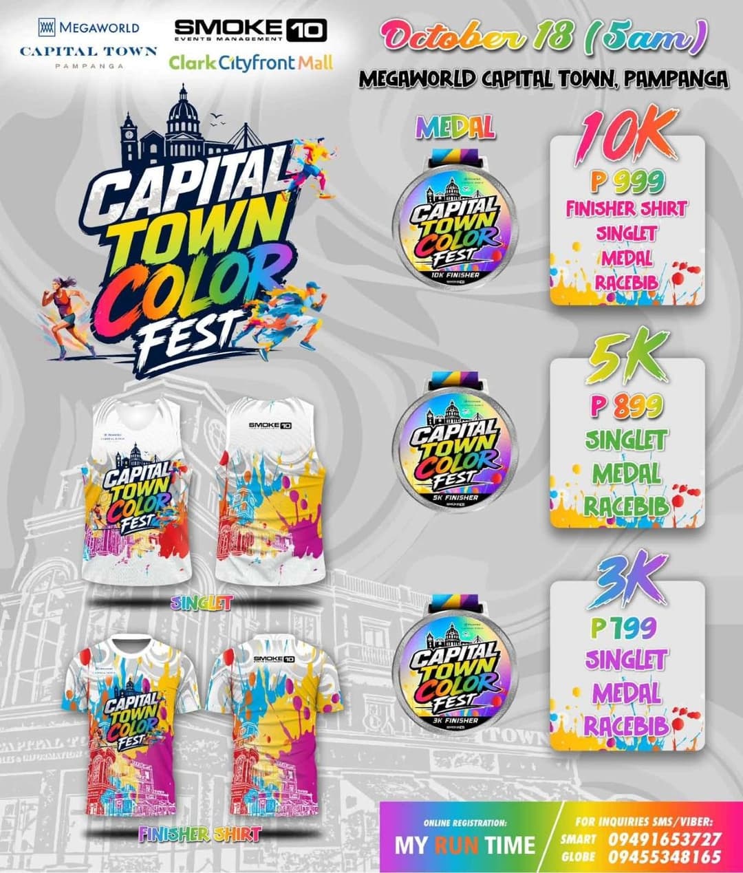 Capital Town Color Fest 2026 race event poster image