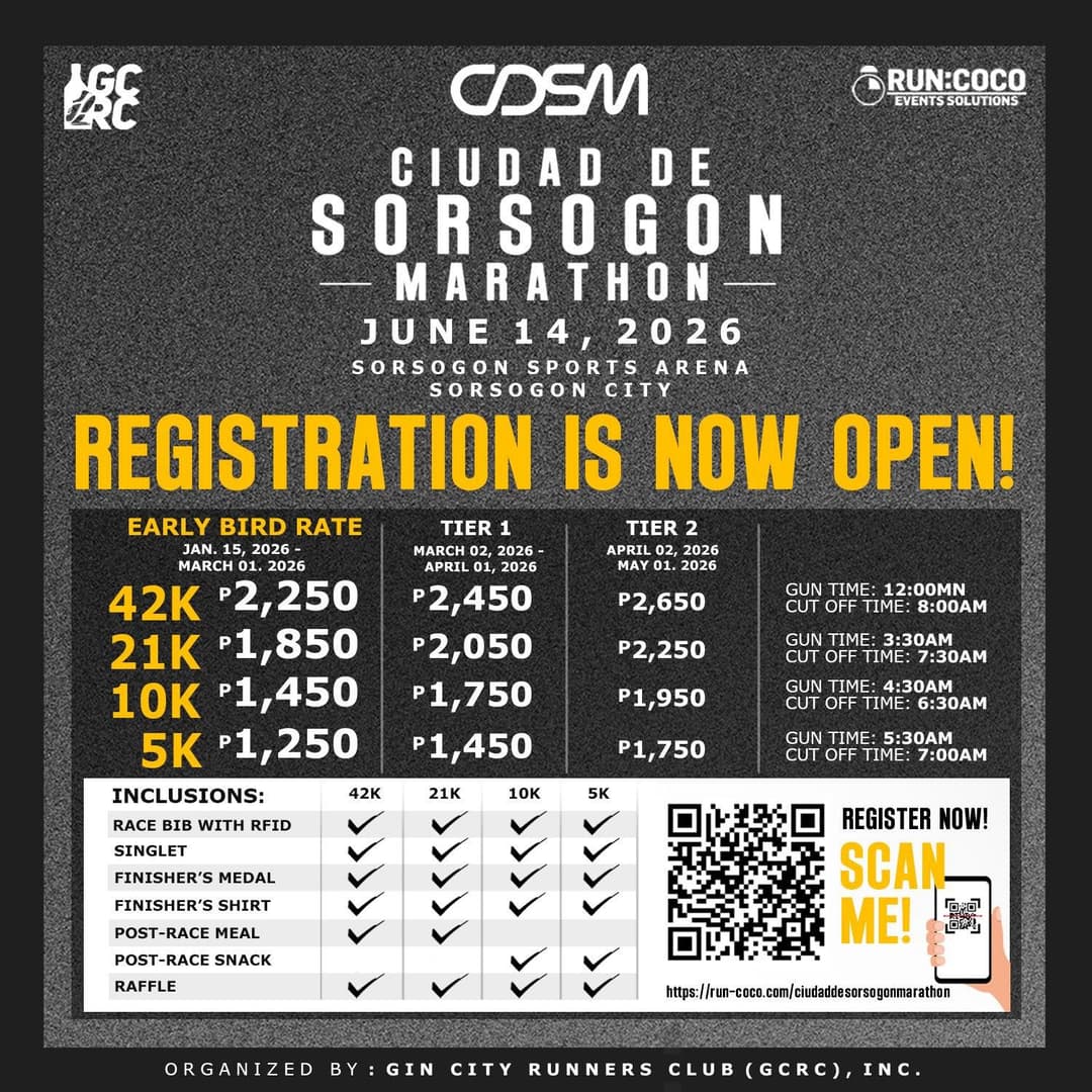 Ciudad De Sorsogon Marathon race event poster image