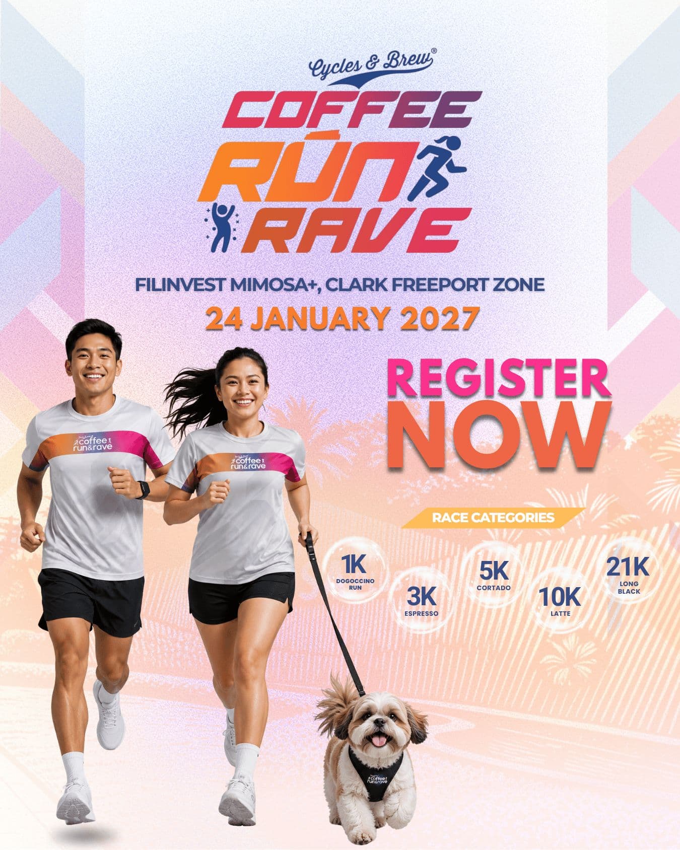 Coffee Run & Rave race event logo image