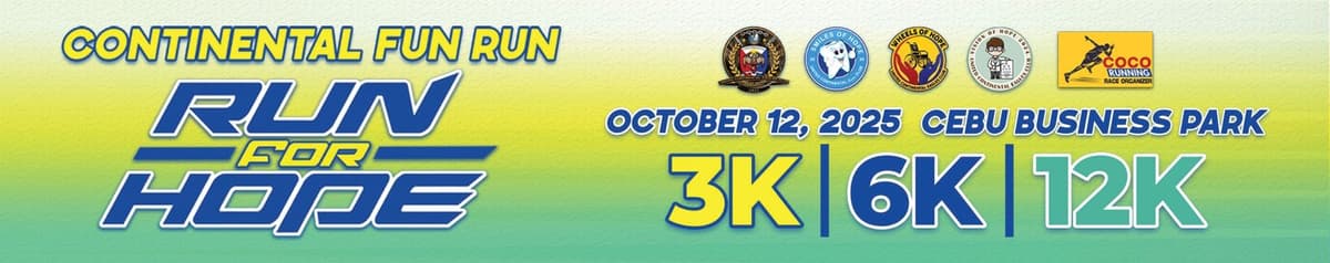Continental Fun Run Run for Hope race event banner image