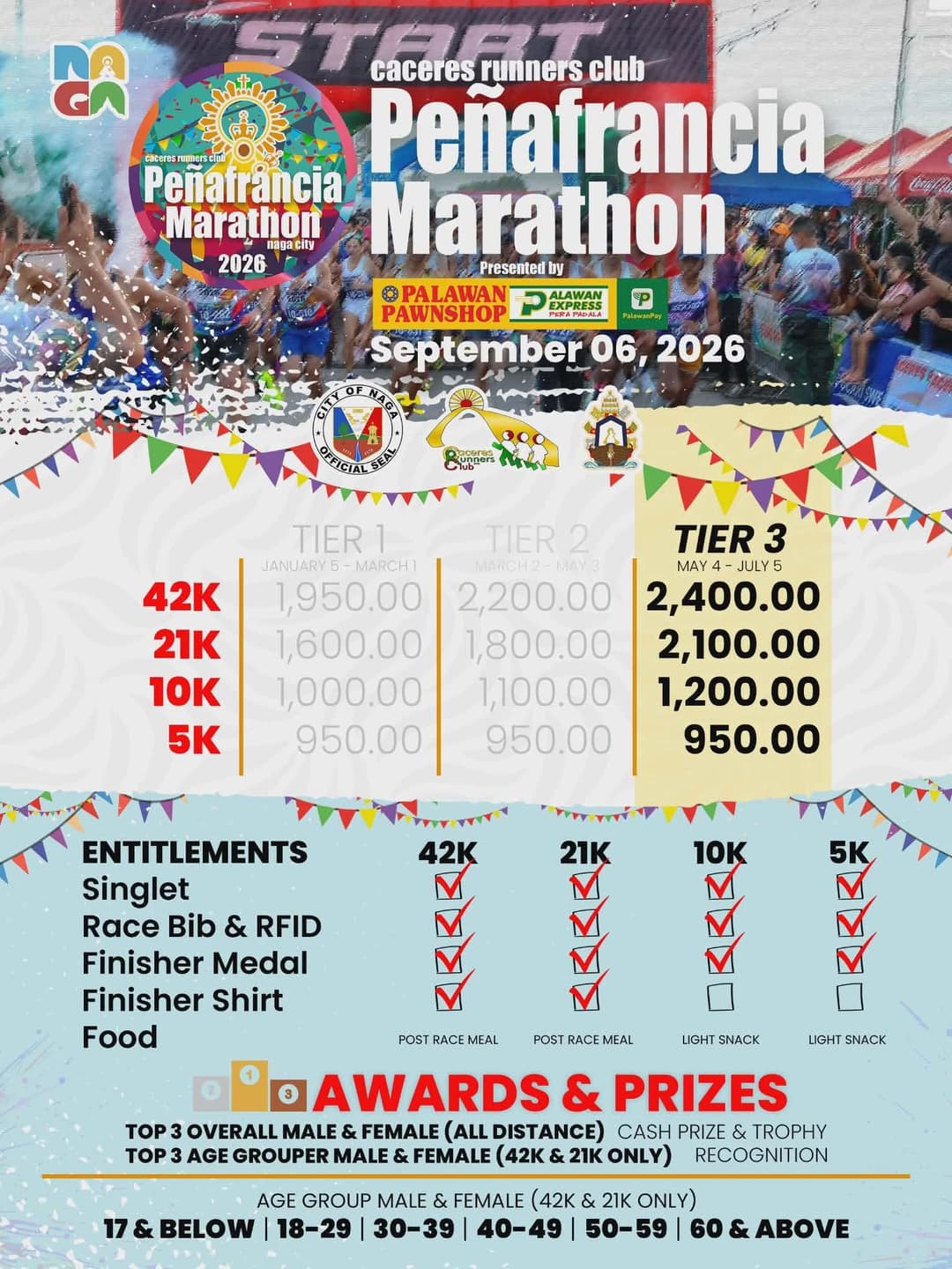 CRC Peñafrancia Marathon 2026 race event poster image