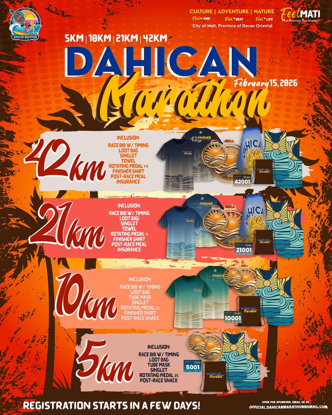 Dahican Marathon 2026 race event poster image