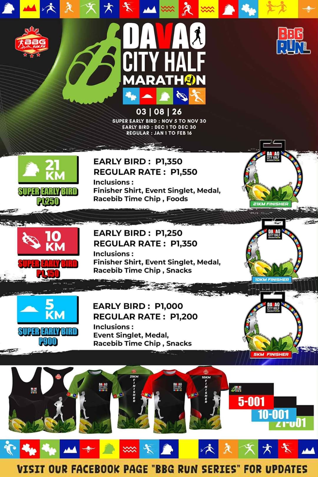 Davao City Half Marathon race event poster image