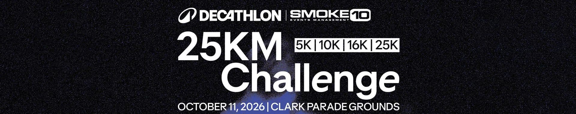 Decathlon 25KM Challenge 2026 race event banner image