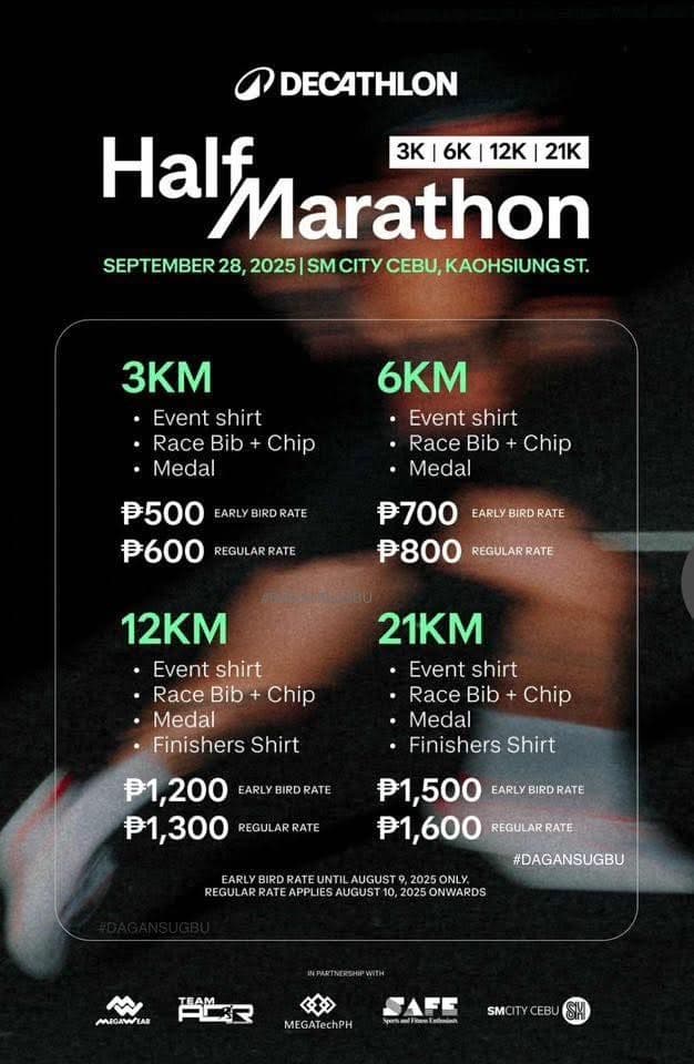 Decathlon Cebu Half Marathon race event poster image