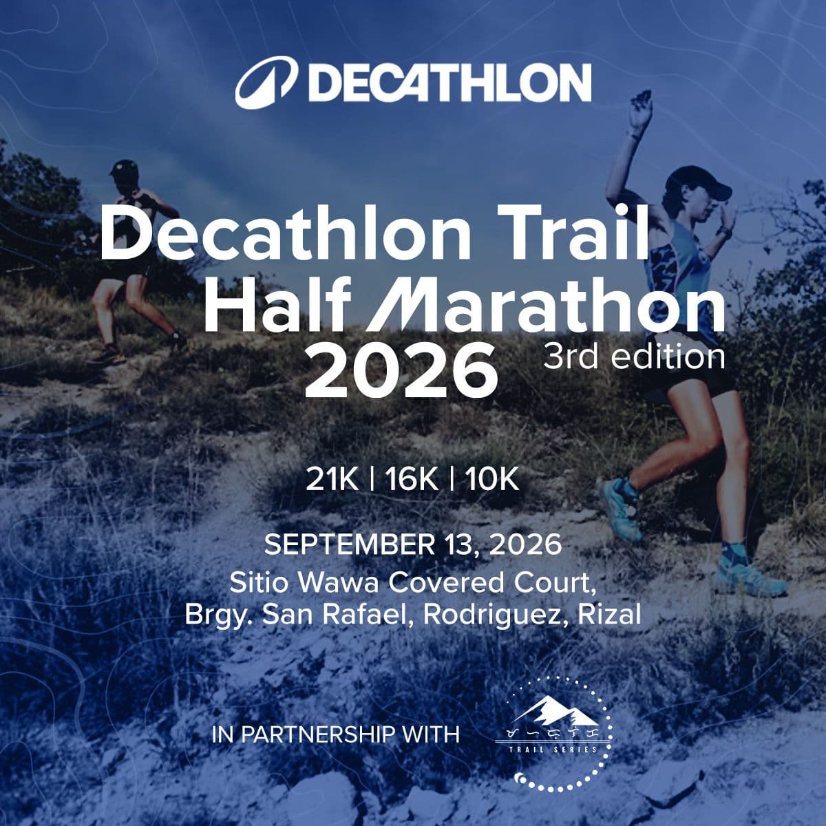 Decathlon Trail Half Marathon race event logo image