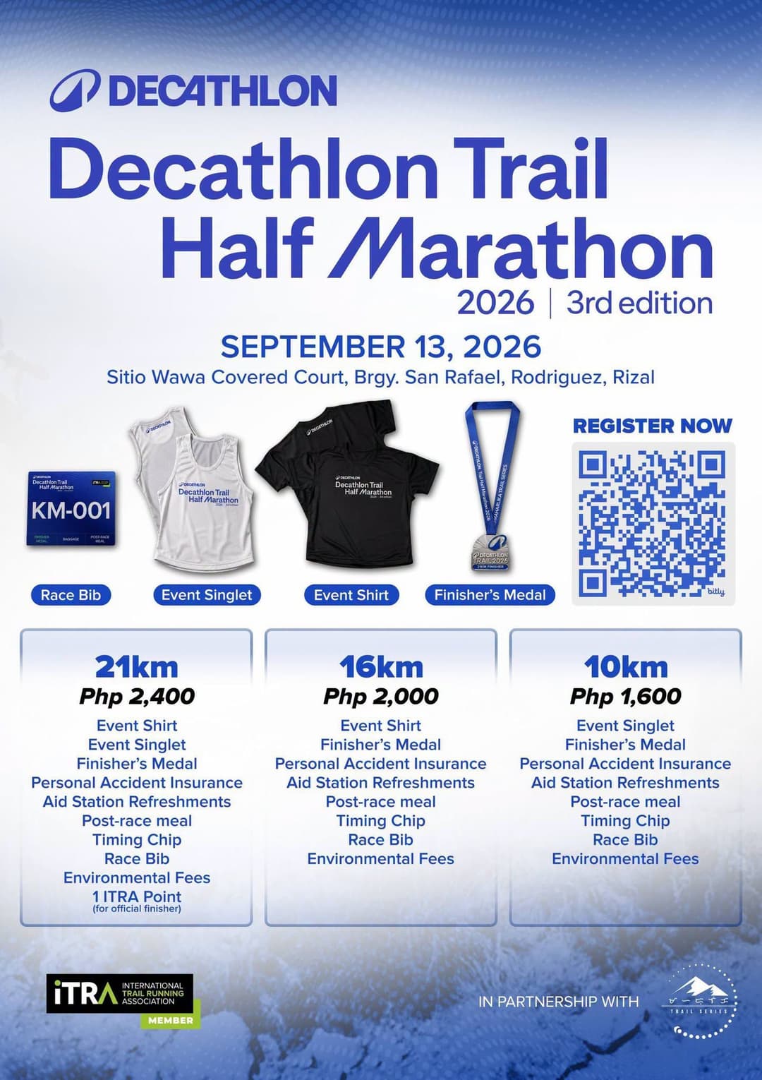 Decathlon Trail Half Marathon race event poster image