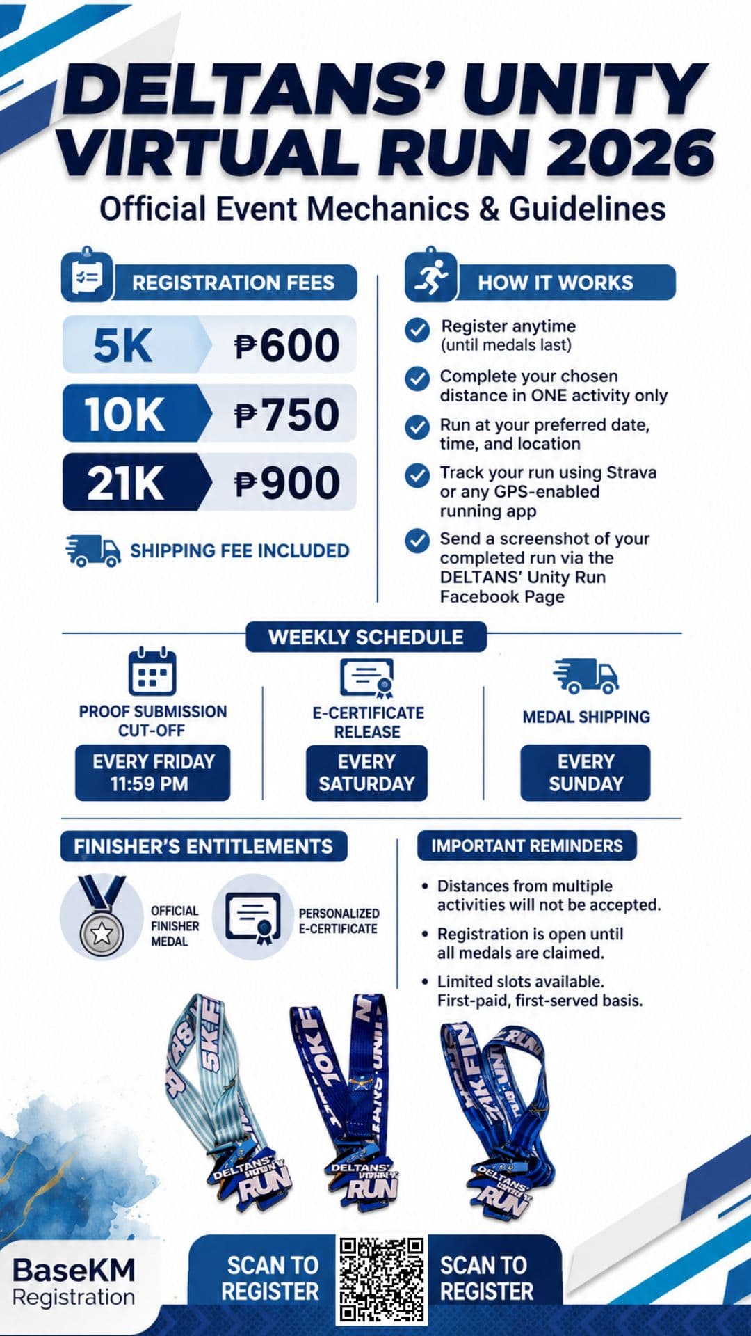 DELTANS' Unity Virtual Run race event poster image