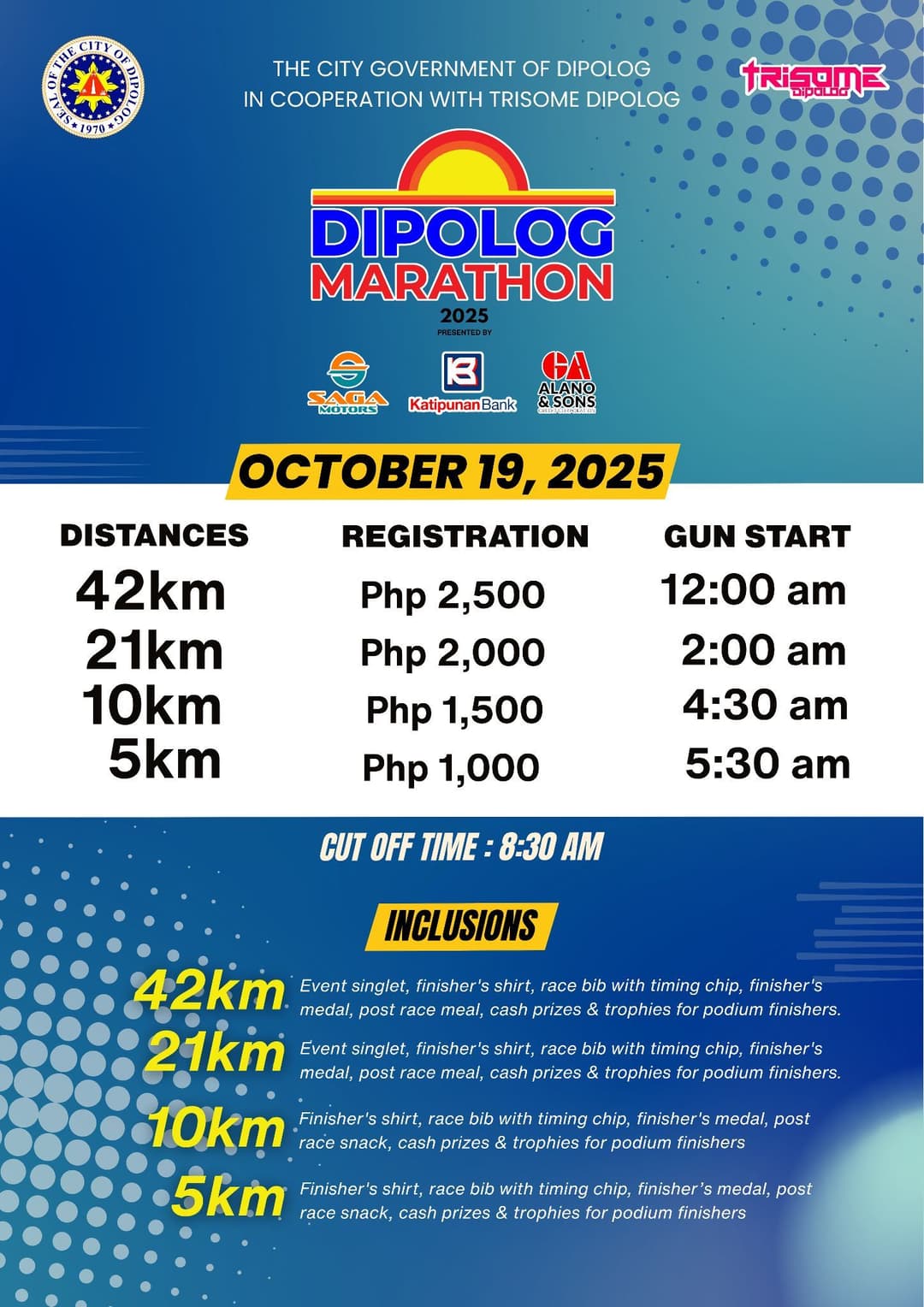 Dipolog Marathon 2025 race event poster image