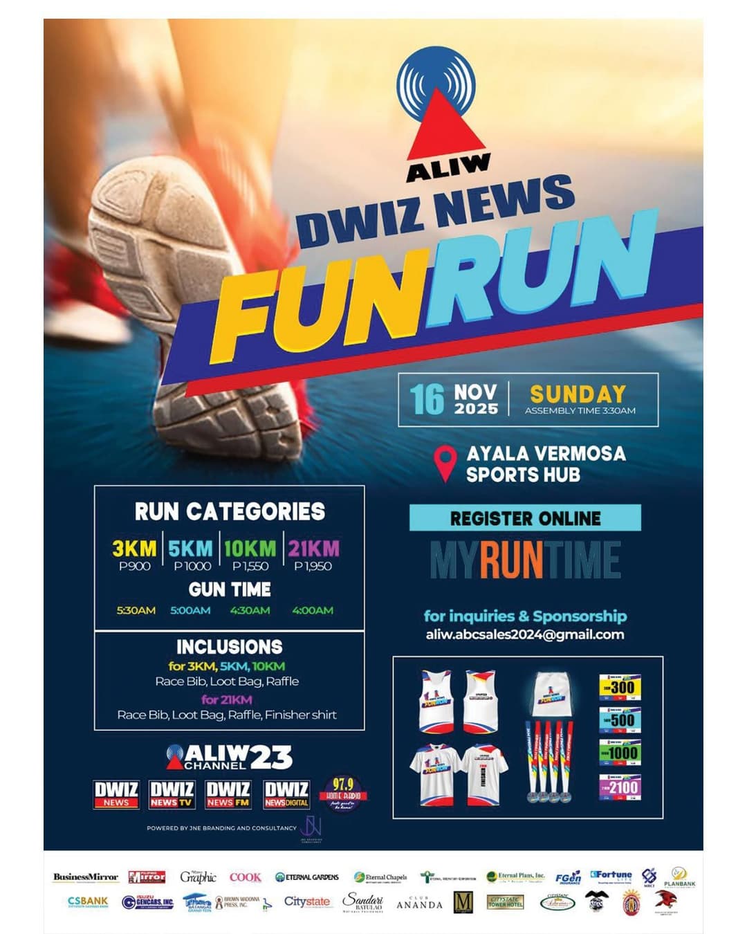 DWIZ 34th Anniversary Fun Run race event poster image