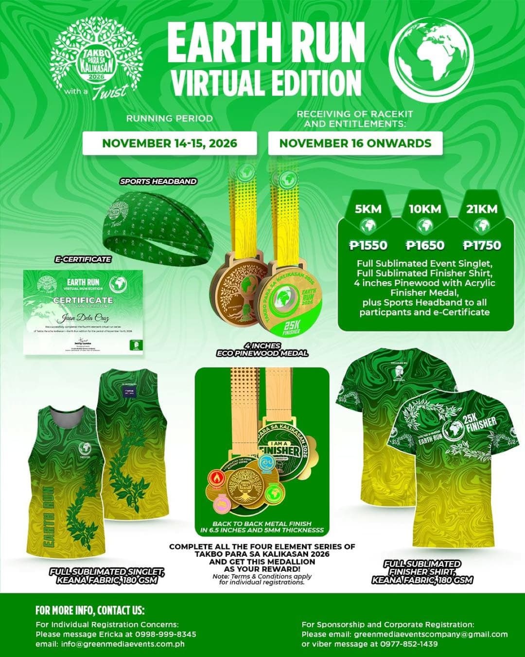 Earth Run 2026 Virtual Edition race event poster image