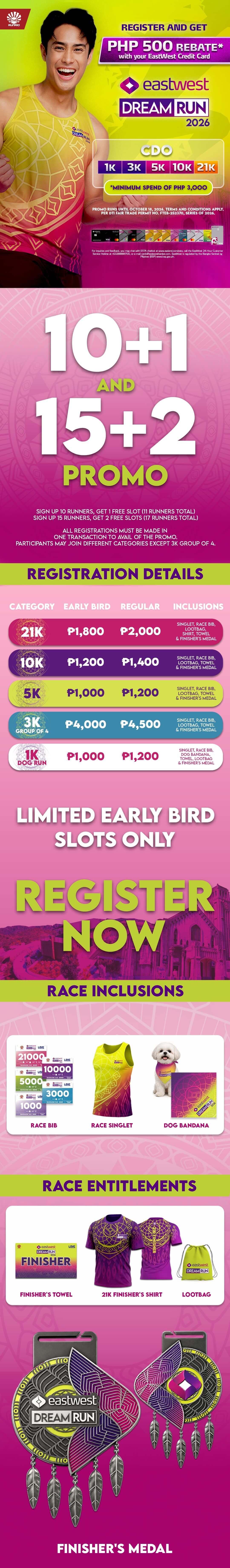 EastWest Dream Run 2026 - CDO race event poster image