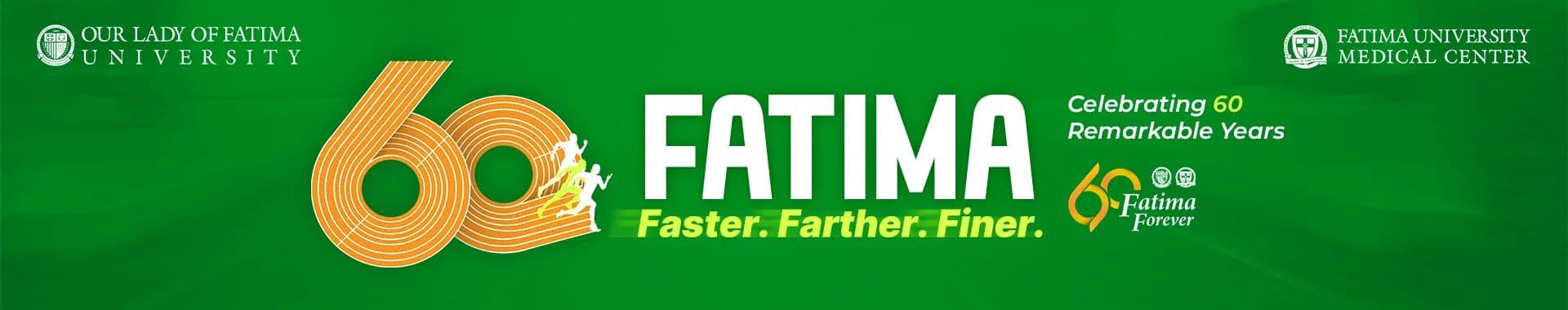 Fatima Faster. Farther. Finer. race event banner image