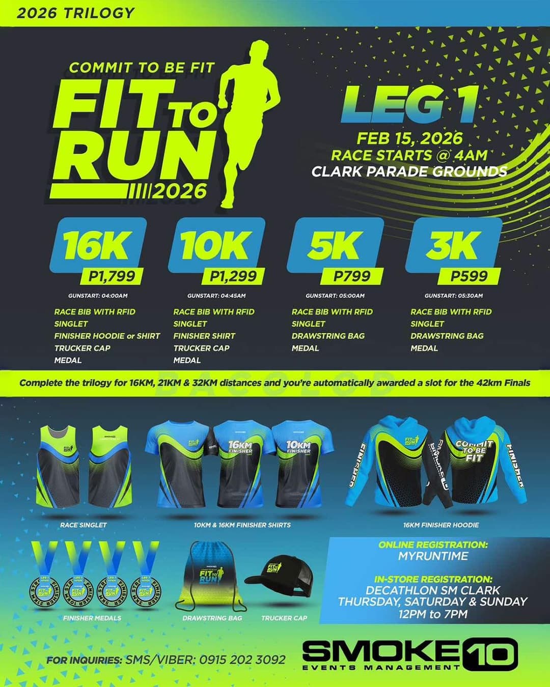 Fit To Run 2026 Leg 1 Clark race event poster image