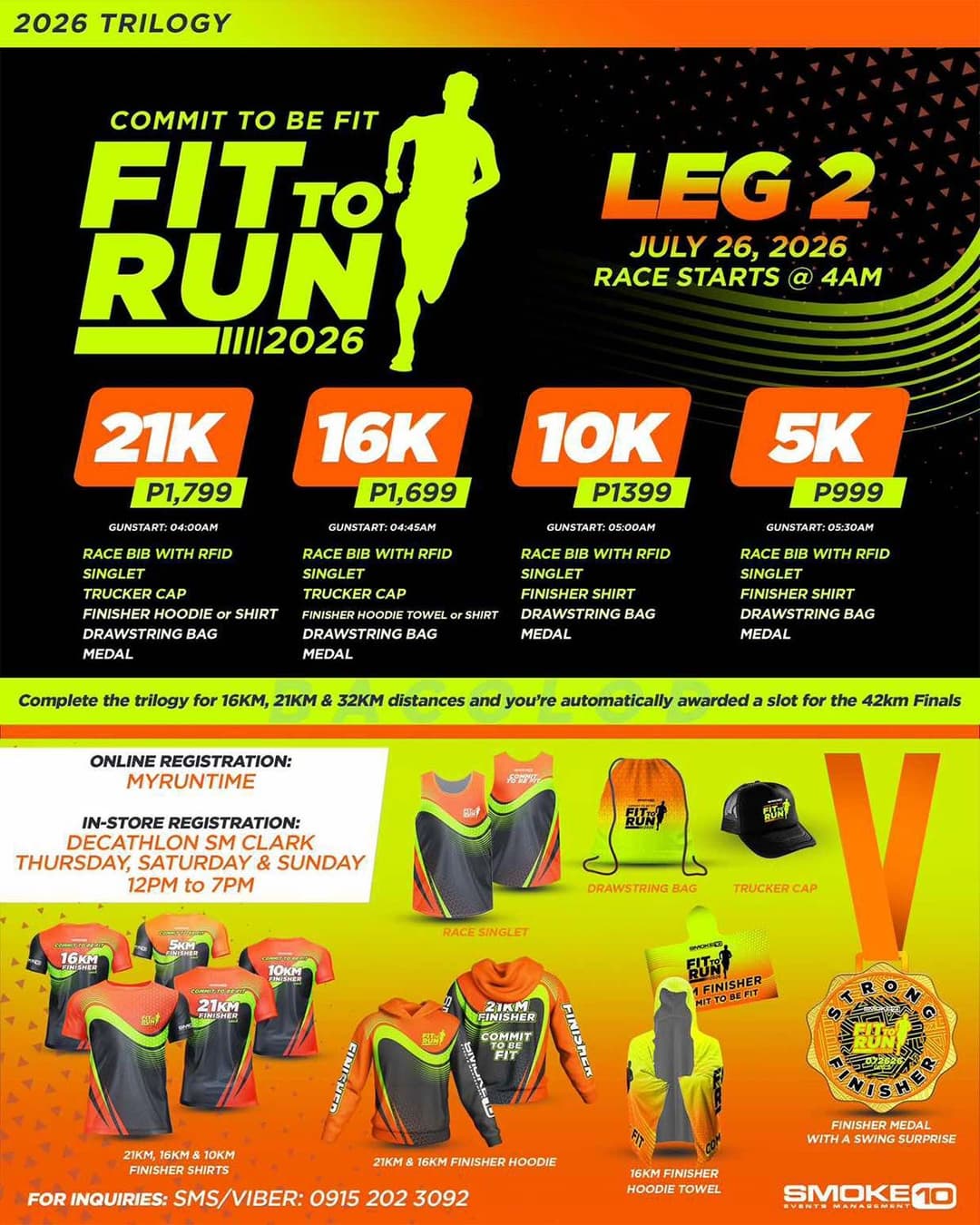 Fit To Run 2026 Leg 2 Clark race event poster image