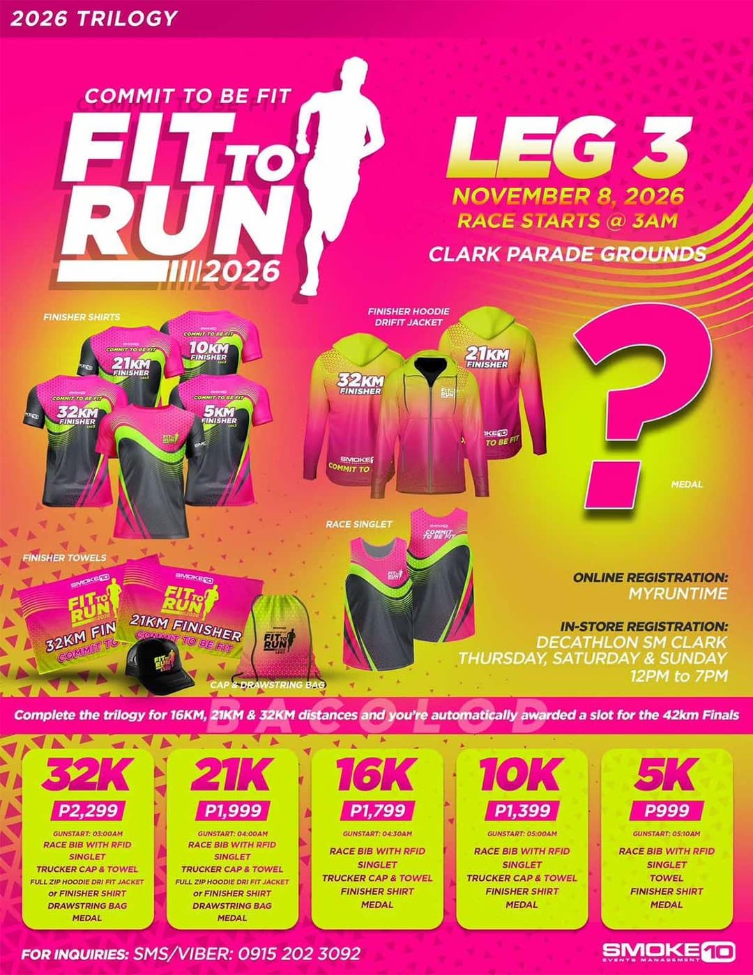 Fit To Run 2026 Leg 3 Clark race event poster image