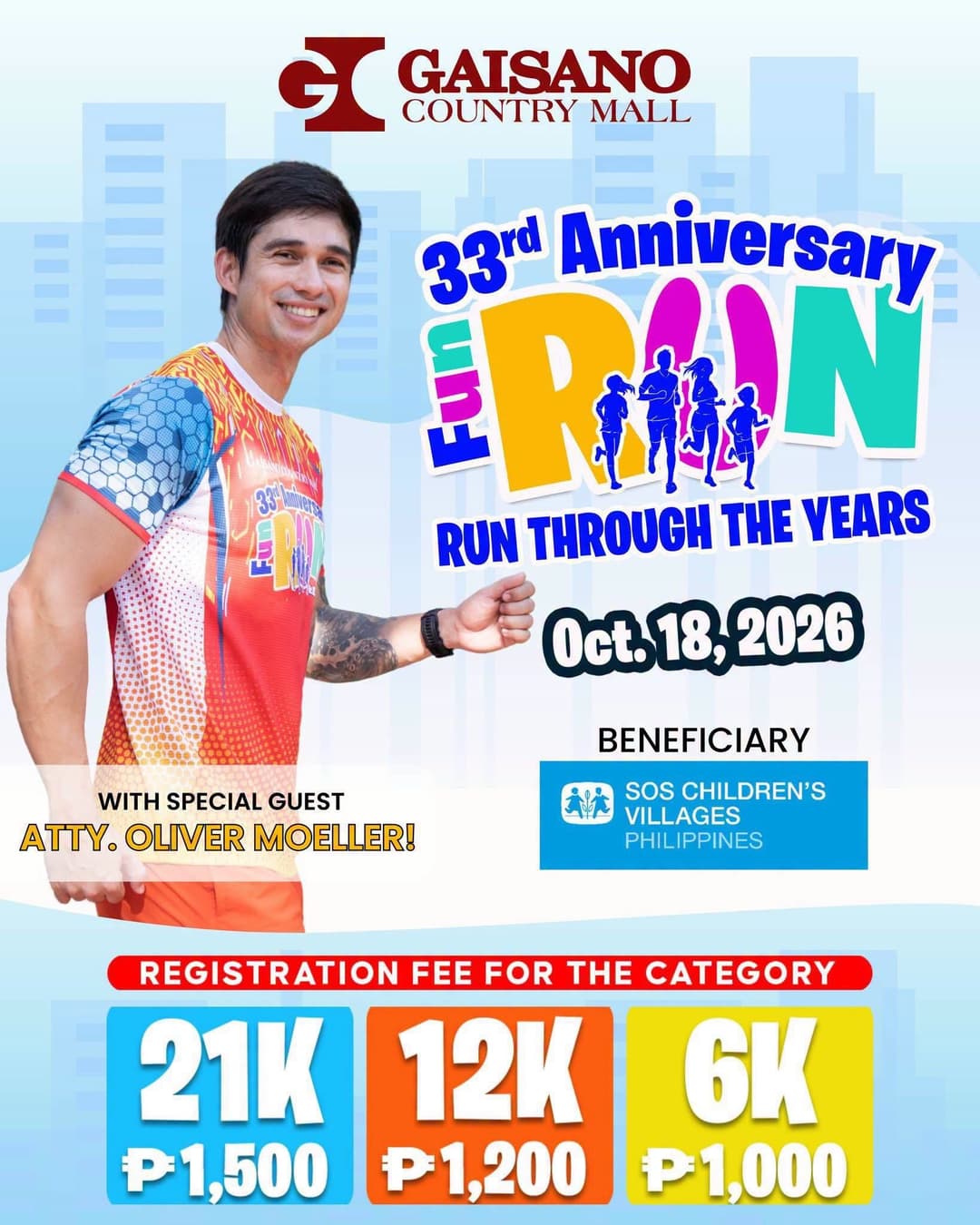 Gaisano Country Mall Fun Run race event poster image
