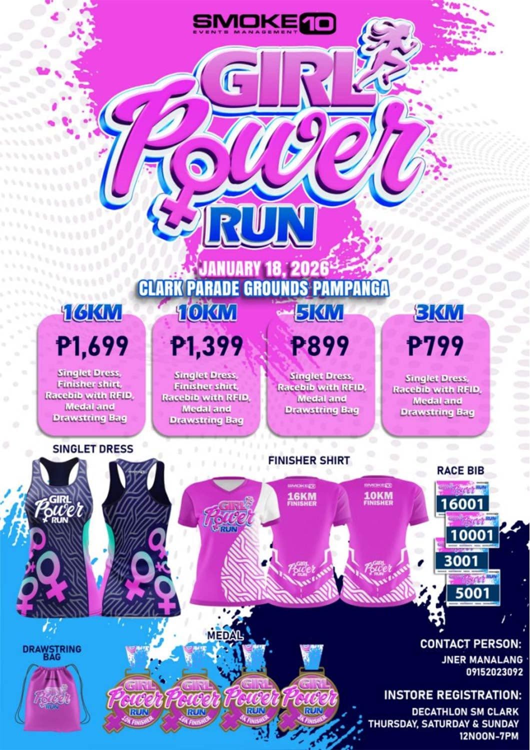 Girl Power Run race event poster image