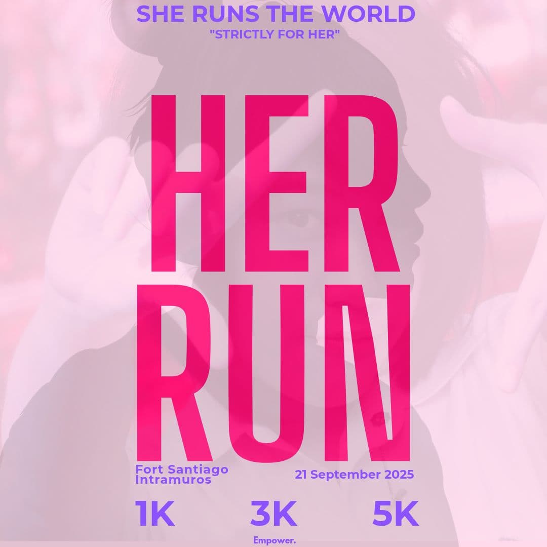 Her Run 2025 race event poster image