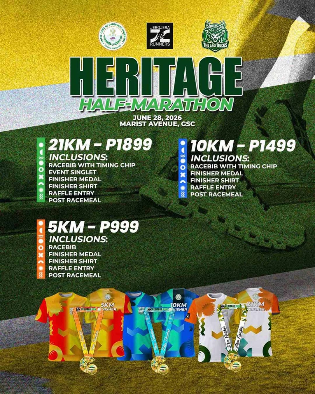 Heritage Half Marathon race event poster image