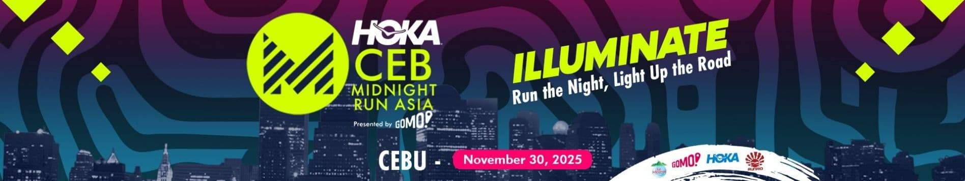 HOKA Midnight Run Asia 2025 - Cebu race event banner image