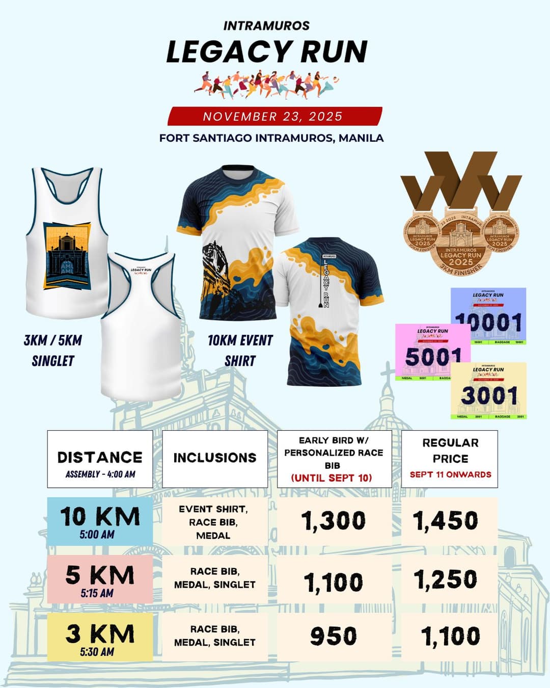Intramuros Legacy Run 2025 race event poster image