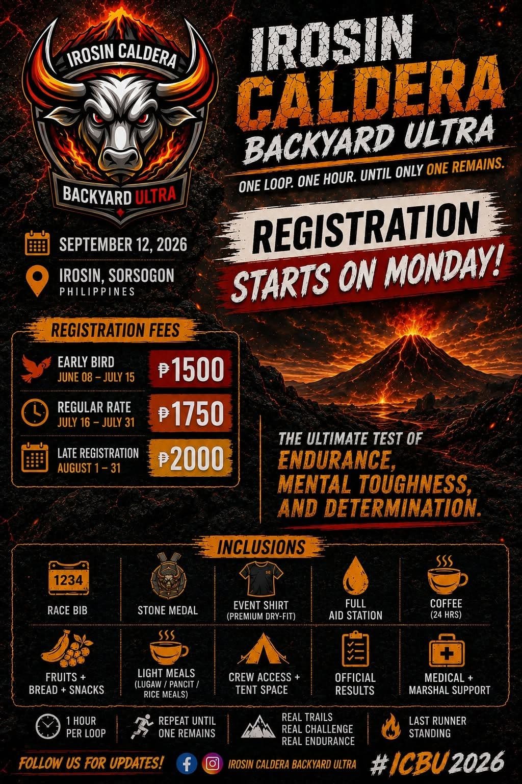 Irosin Caldera Backyard Ultra race event poster image