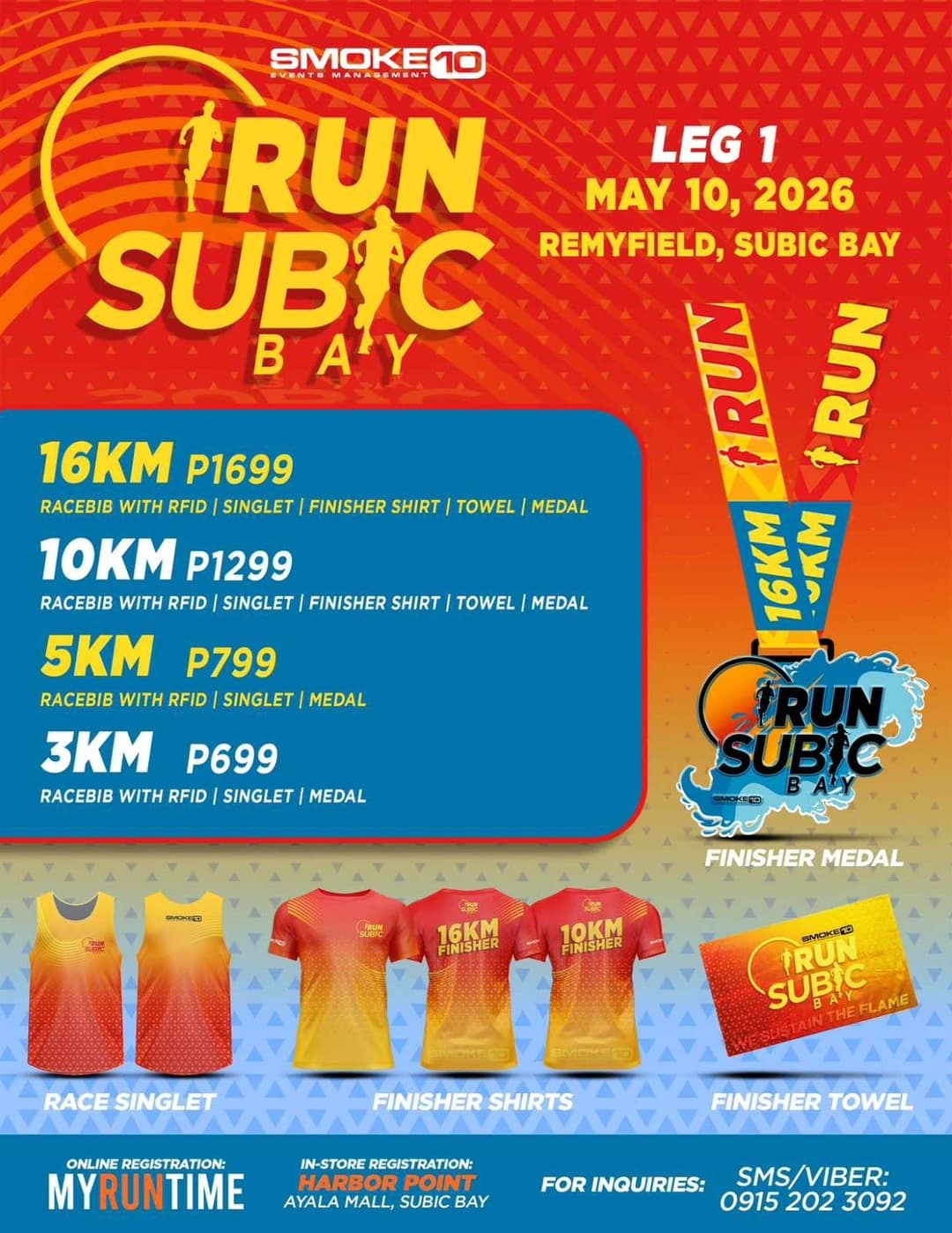 iRun Subic Bay 2026 Leg 1 race event poster image