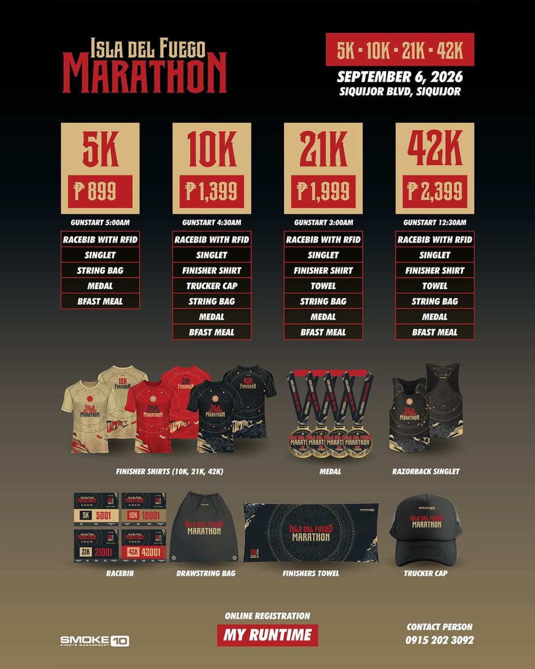 Isla Del Fuego Marathon 2026 race event poster image