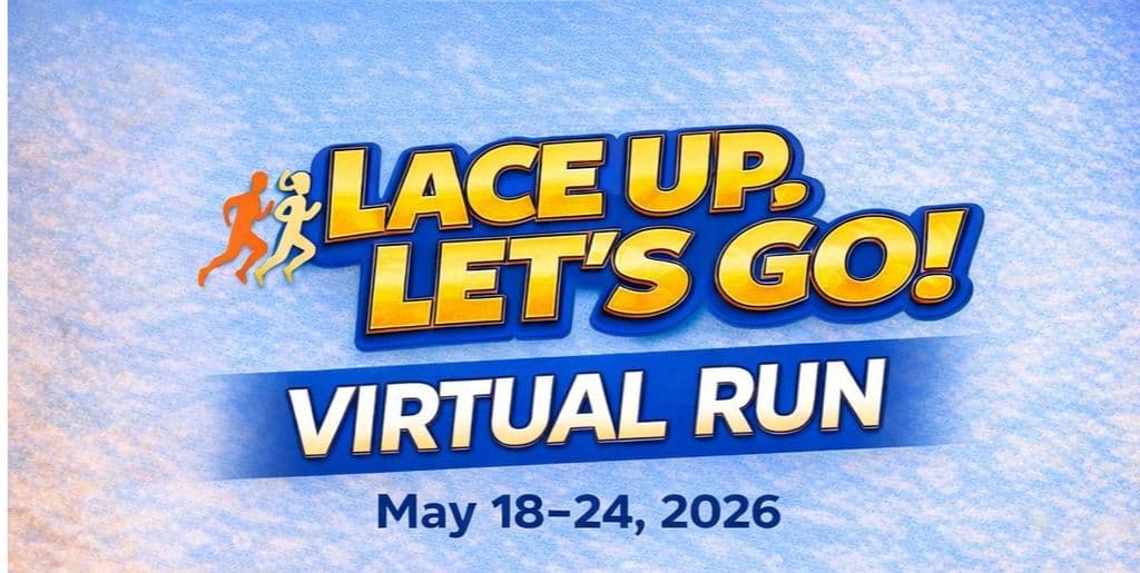Lace Up.Let's Go! Virtual Run race event banner image
