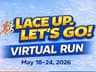 Lace Up.Let's Go! Virtual Run race event logo image