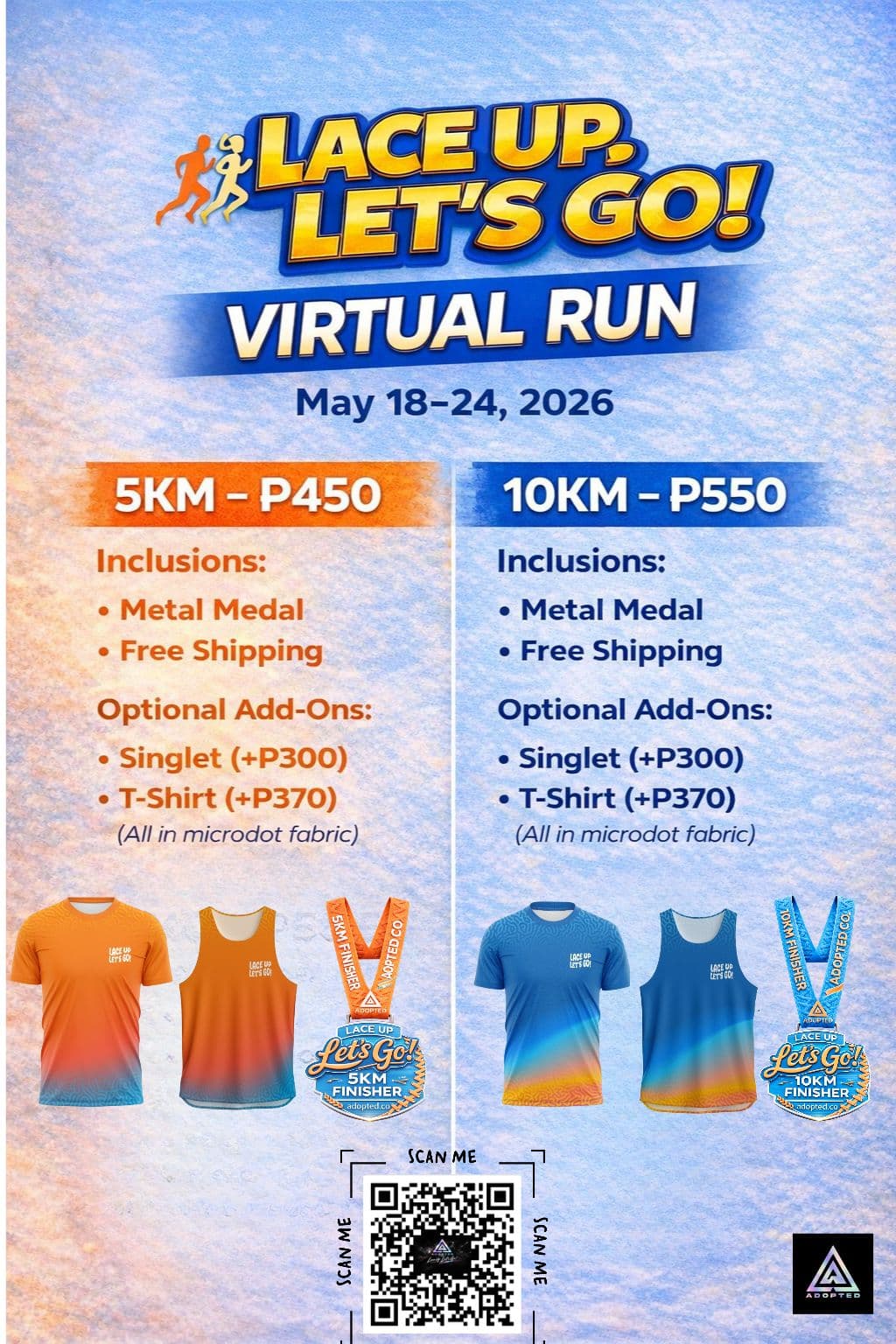 Lace Up.Let's Go! Virtual Run race event poster image