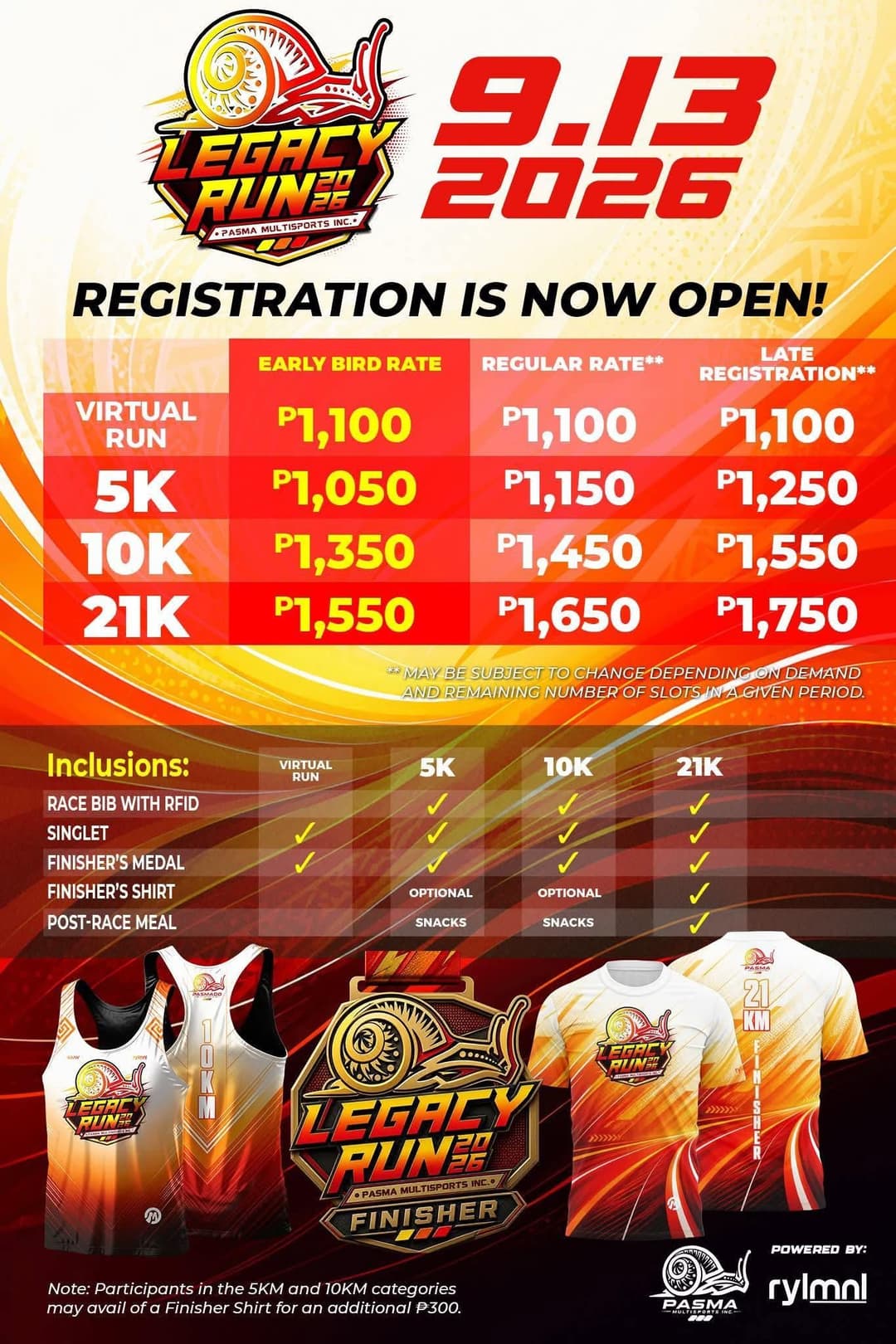 Legacy Run 2026 race event poster image