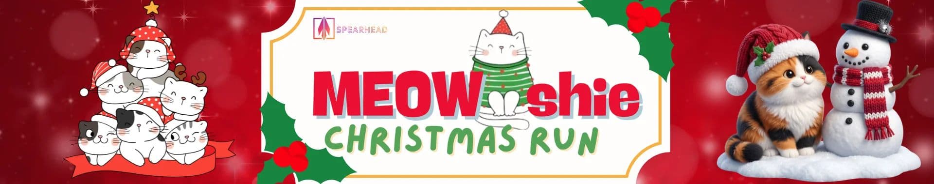 Meowshie Christmas Run race event banner image