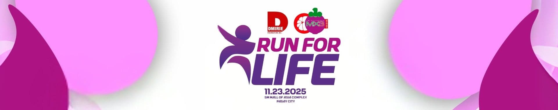 MX3 Run for Life race event banner image