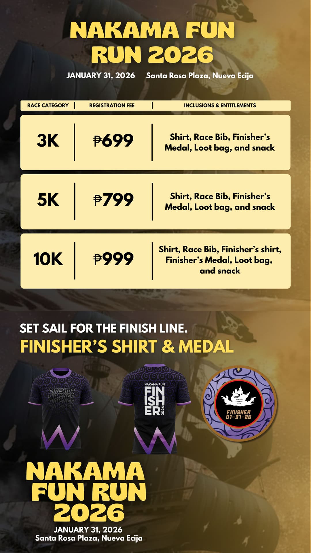 Nakama Fun Run race event poster image