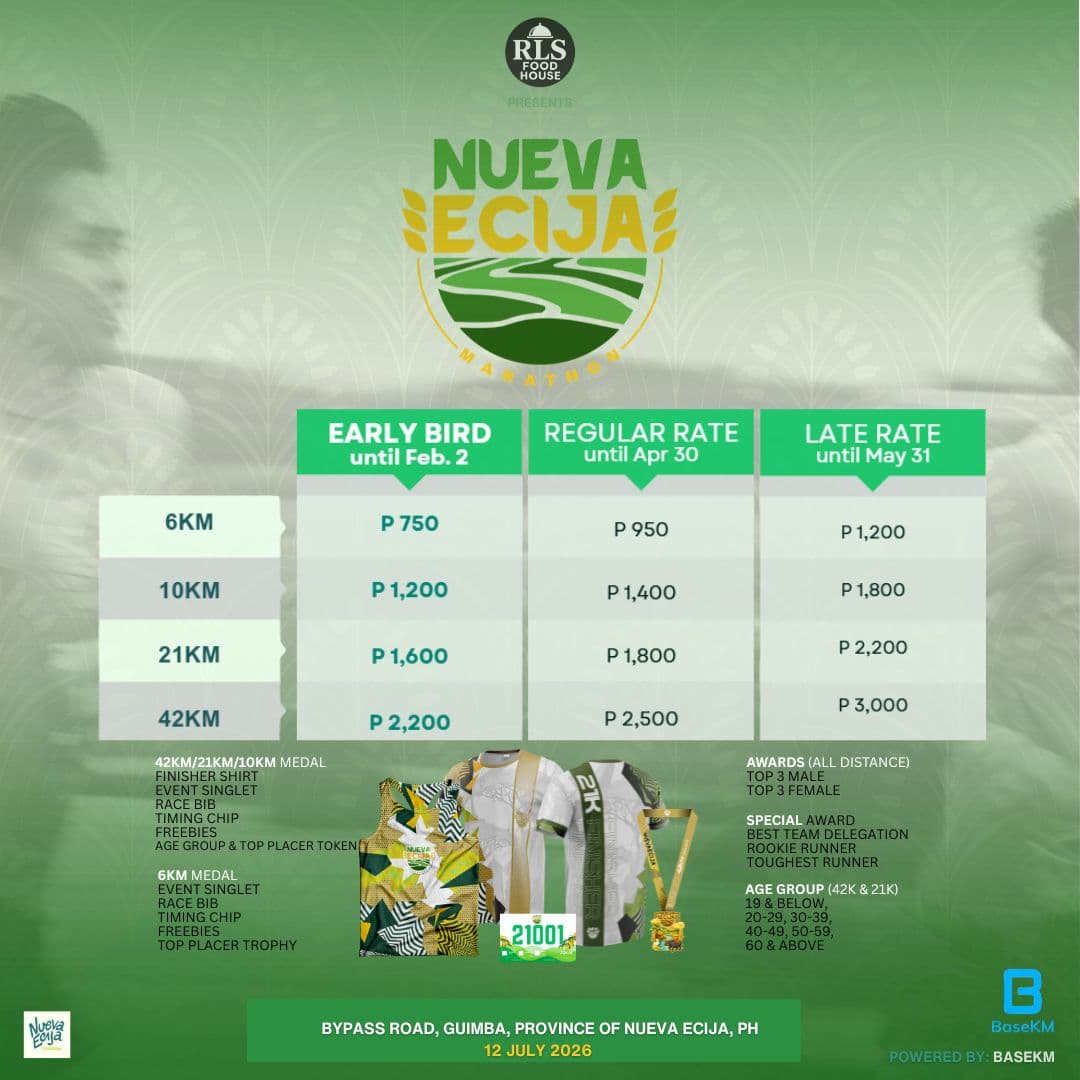 Nueva Ecija Marathon 2026 race event poster image
