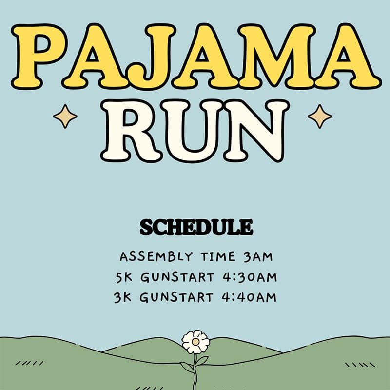 Pajama Run 2026 race event poster image